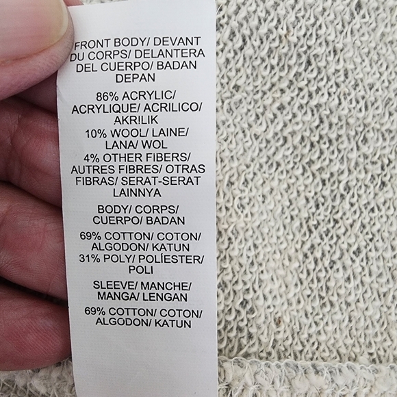 Lucky Wool Gray Boho Open Long Cardigan Size M - Picture 6 of 13